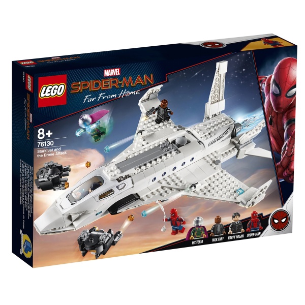 Lego Spiderman Avionul Stark Si Atacul Dronei 8 Ani+ 504 Piese 76130